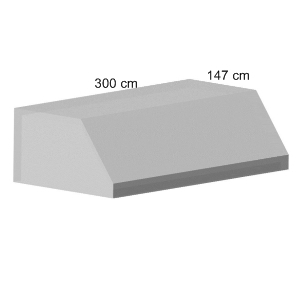 PASLANMAZ ÇELİK DAVLUMBAZ FİLTRESİZ DUVAR TİP 300X147