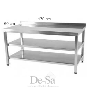 ÇALIŞMA TEZGAHI ARA RAFLI 170X60