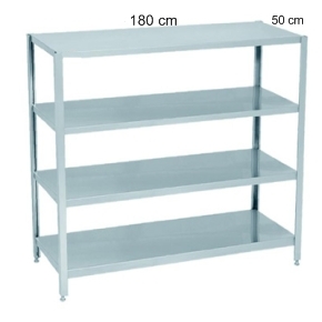 PASLANMAZ ÇELİK İSTİF RAFI 180X50